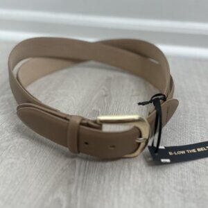 B-Low The Belt Kennedy Corset Belt Womens XS Tan Genuine Leather Gold BuckleNWT